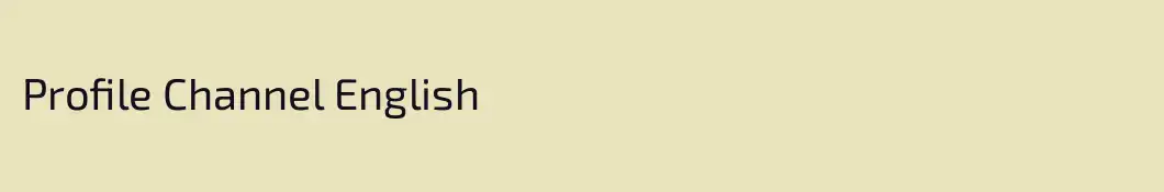 Profile Channel English